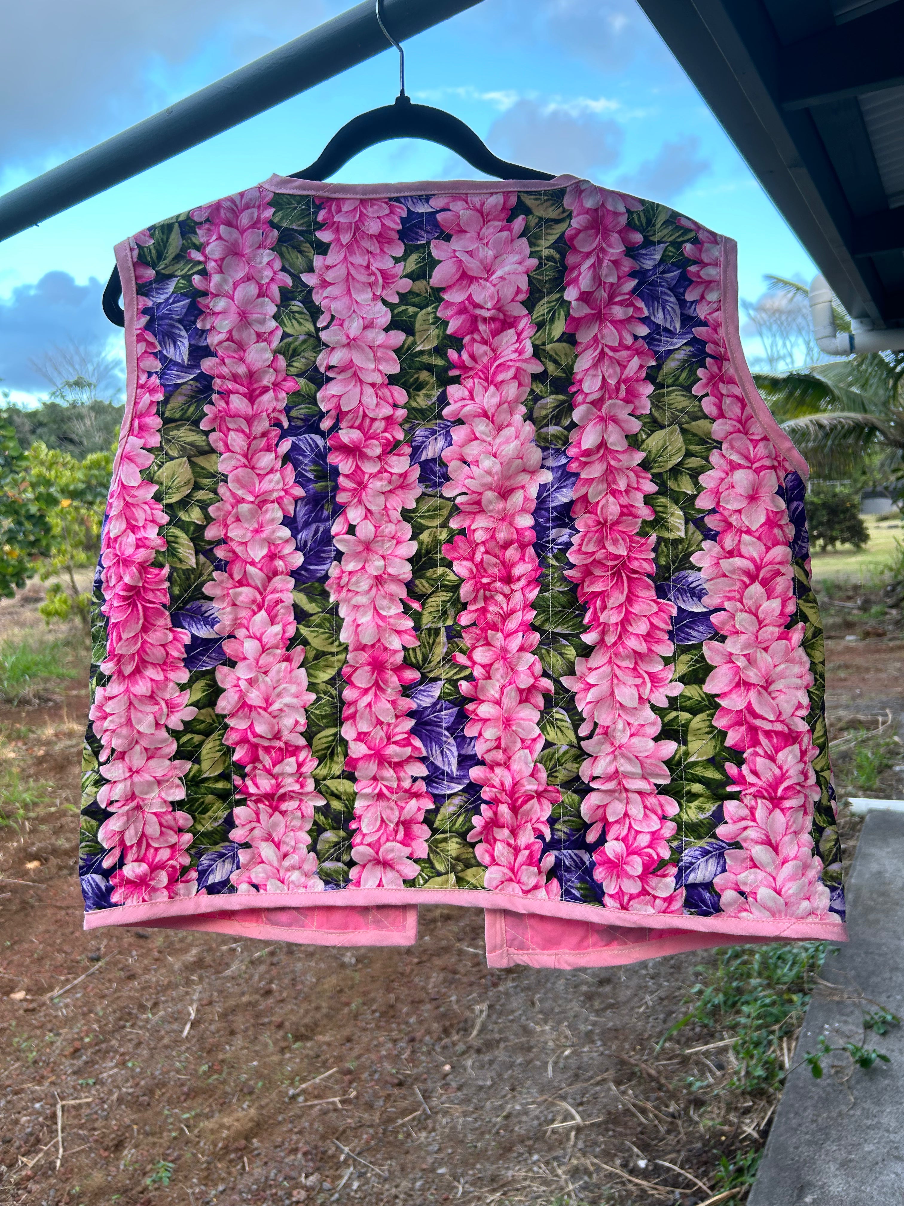 Pink Lei Summer Quilted Vest