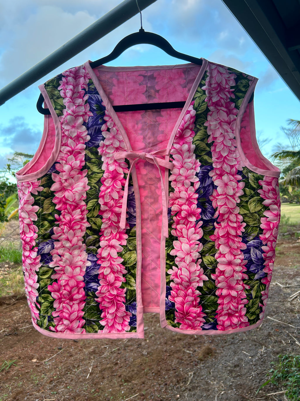 Pink Lei Summer Quilted Vest
