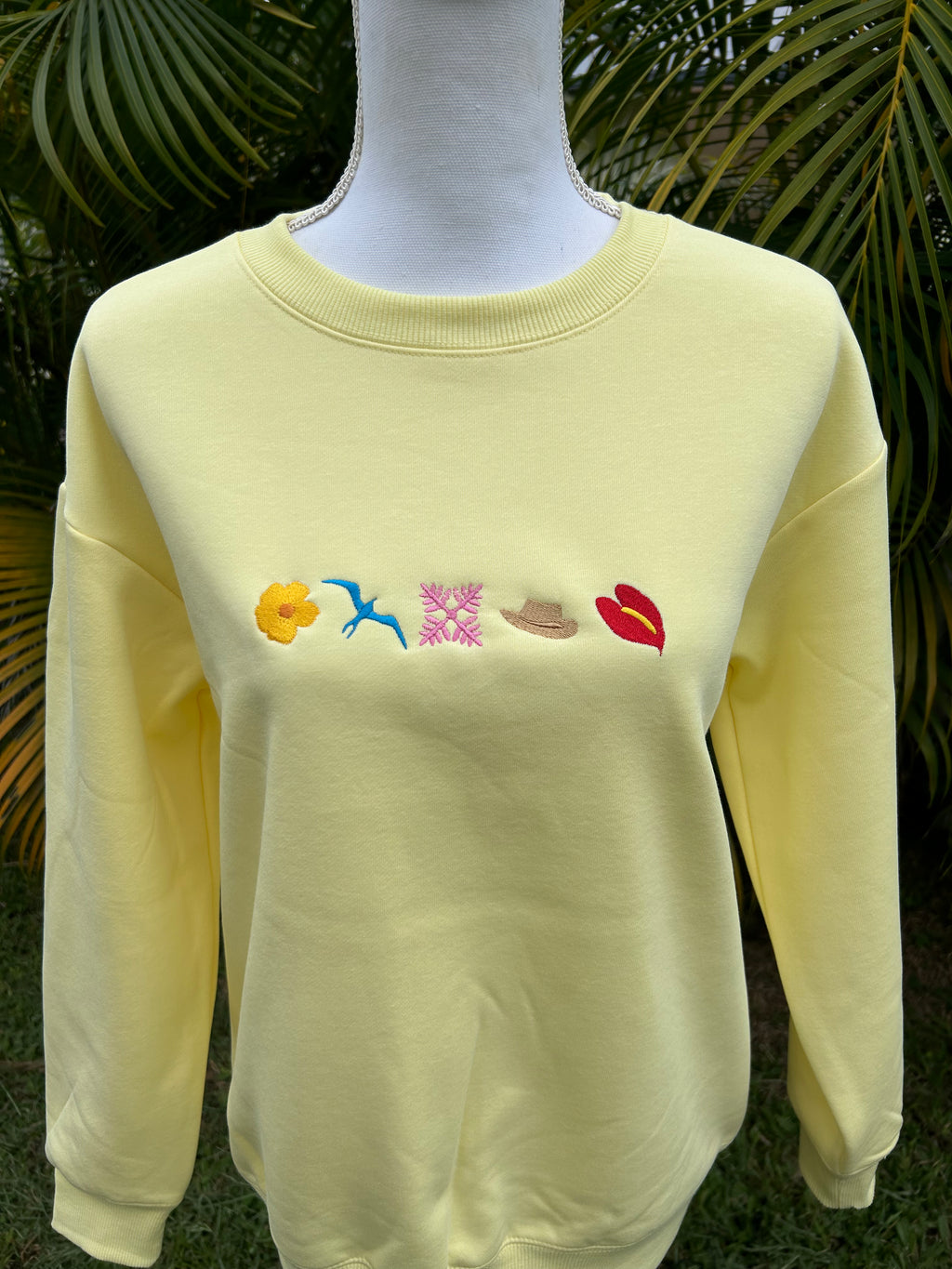 Butter Yellow Hawai'i Icon Embroidered Sweatshirt