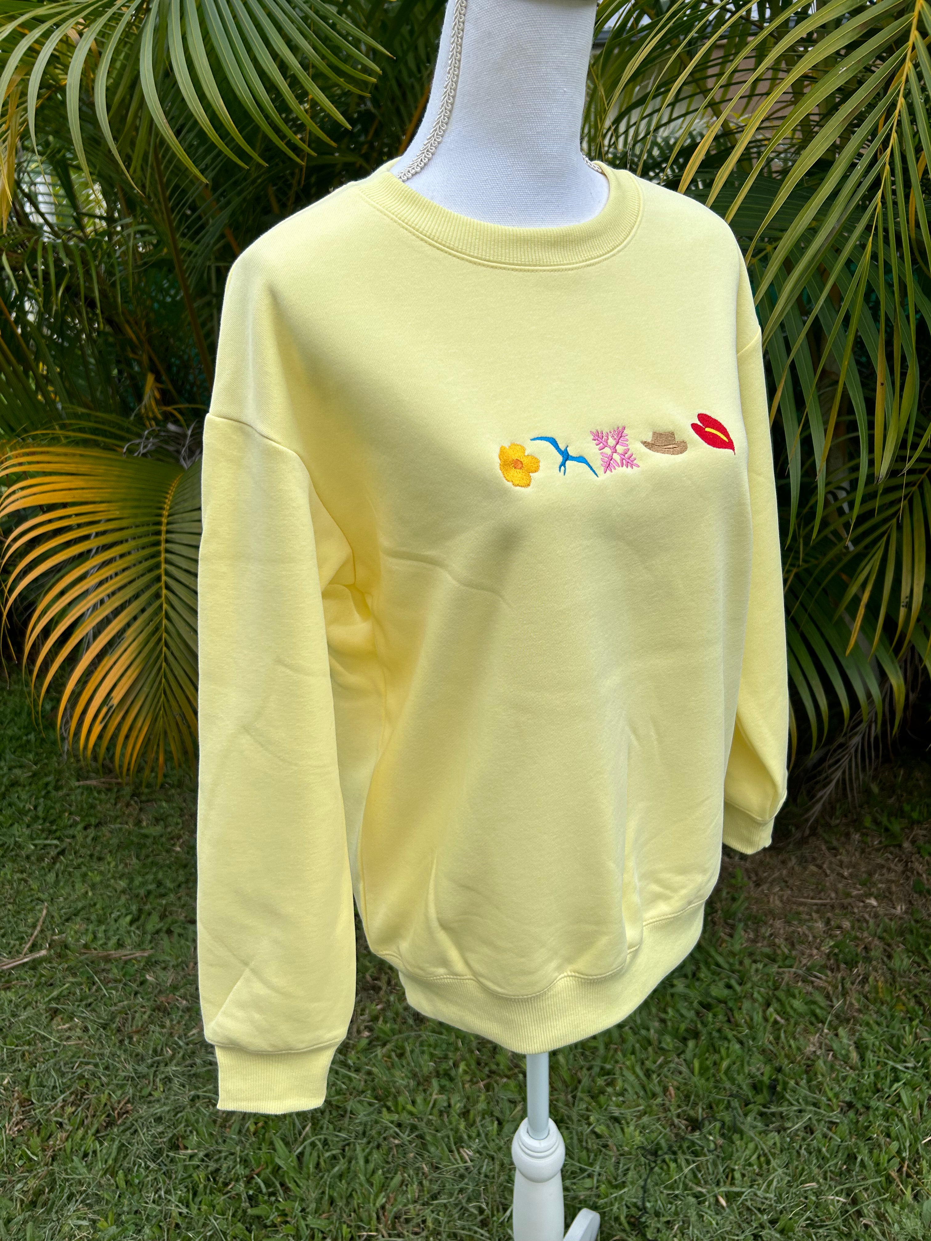 Butter Yellow Hawai'i Icon Embroidered Sweatshirt