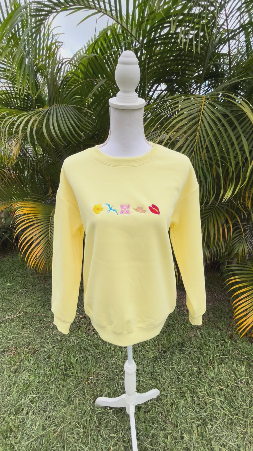 Butter Yellow Hawai'i Icon Embroidered Sweatshirt