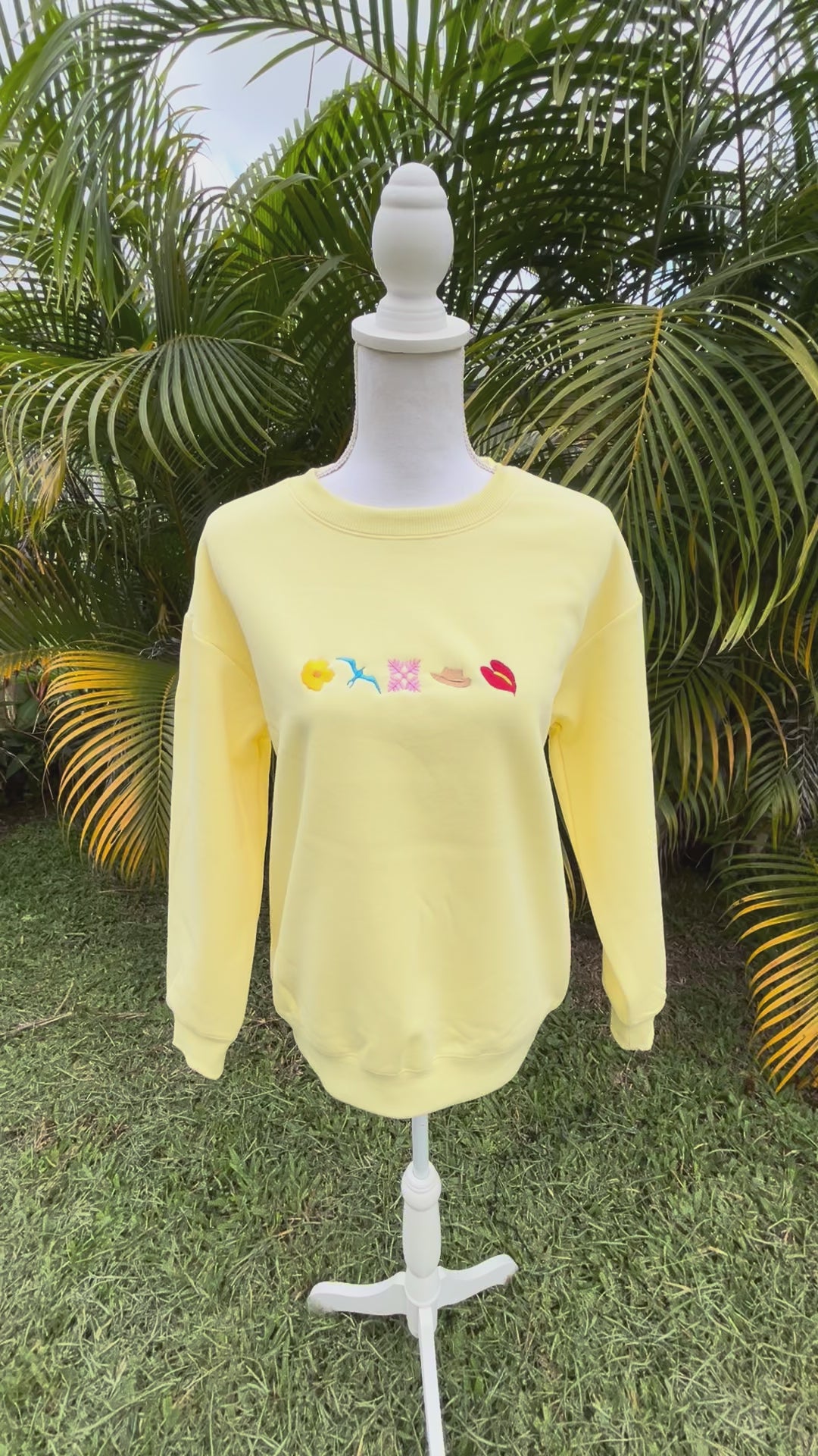 Butter Yellow Hawai'i Icon Embroidered Sweatshirt